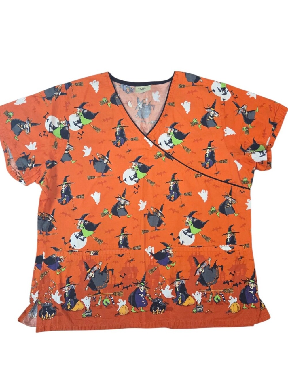 Tafford Halloween Scrub Top